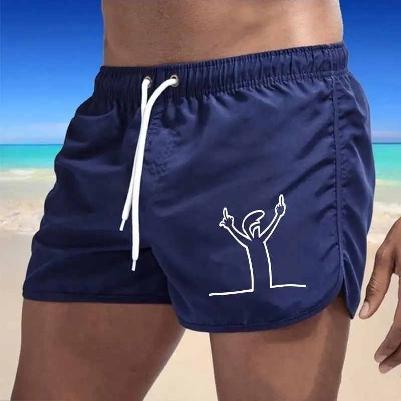 Trunks Board Surf - Mens Beach Shorts Print Casual Surf
