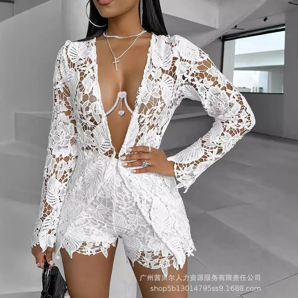 Women Sexy Short Sets Hollow O - Linen Shirt Breathable 评论和价格