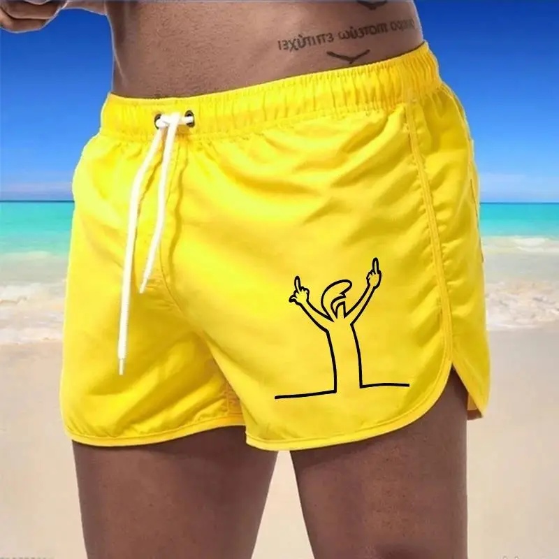 Mens Beach Shorts Print Casual - Trunks Board Surf 评论和价格