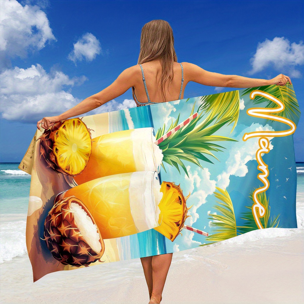 1pc Customized Name Beach Towe - Beach Towel Large 评论和价格