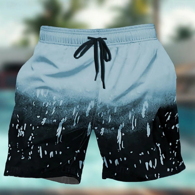 Gradient Colorful Graphic Swim - Trunks Board Surf 评论和价格