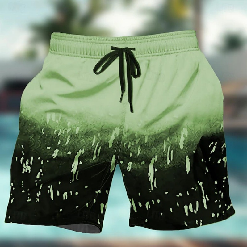 Gradient Colorful Graphic Swim - Trunks Board Surf 评论和价格