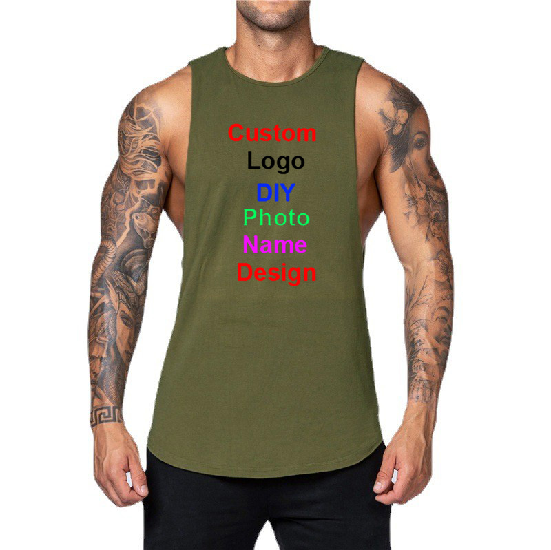 DIY Customized Logo Brand Gym  - Tank Top Muscle 评论和价格
