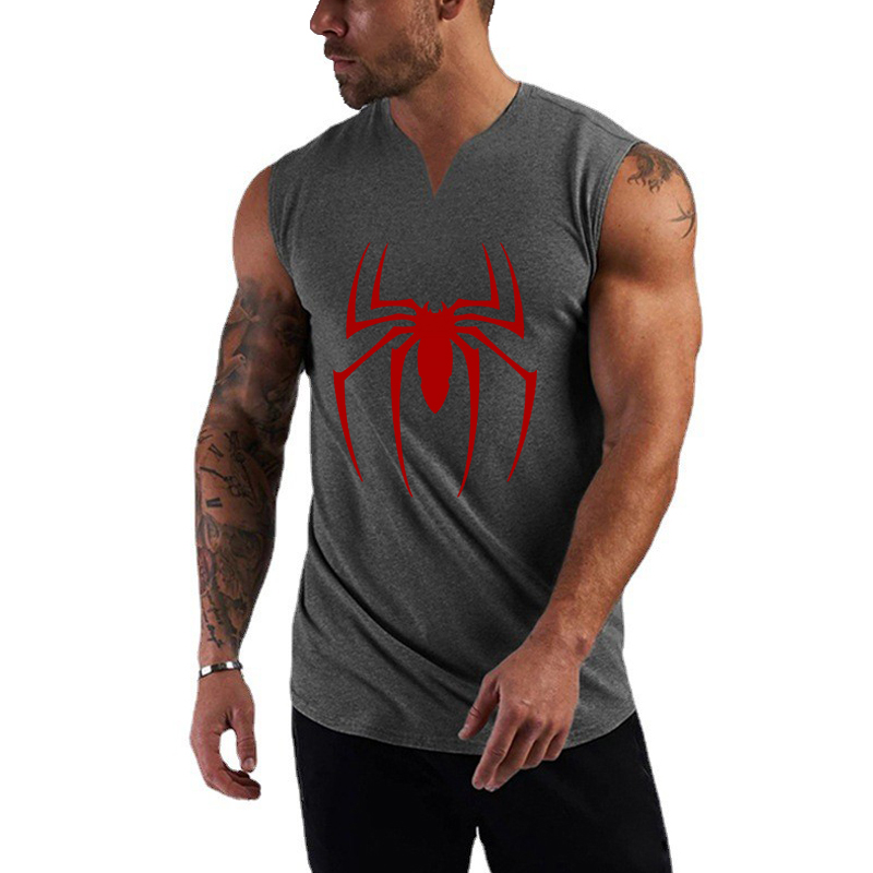 Red Spider Printed Gym Fitness - Tank Top Muscle 评论和价格